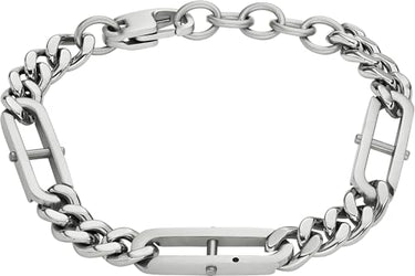 Fossil Armband Für Männer Heritage, Länge: 220mm, Breite: 8mm Silbernes Edelstahlarmband, JF04342040 im Sale